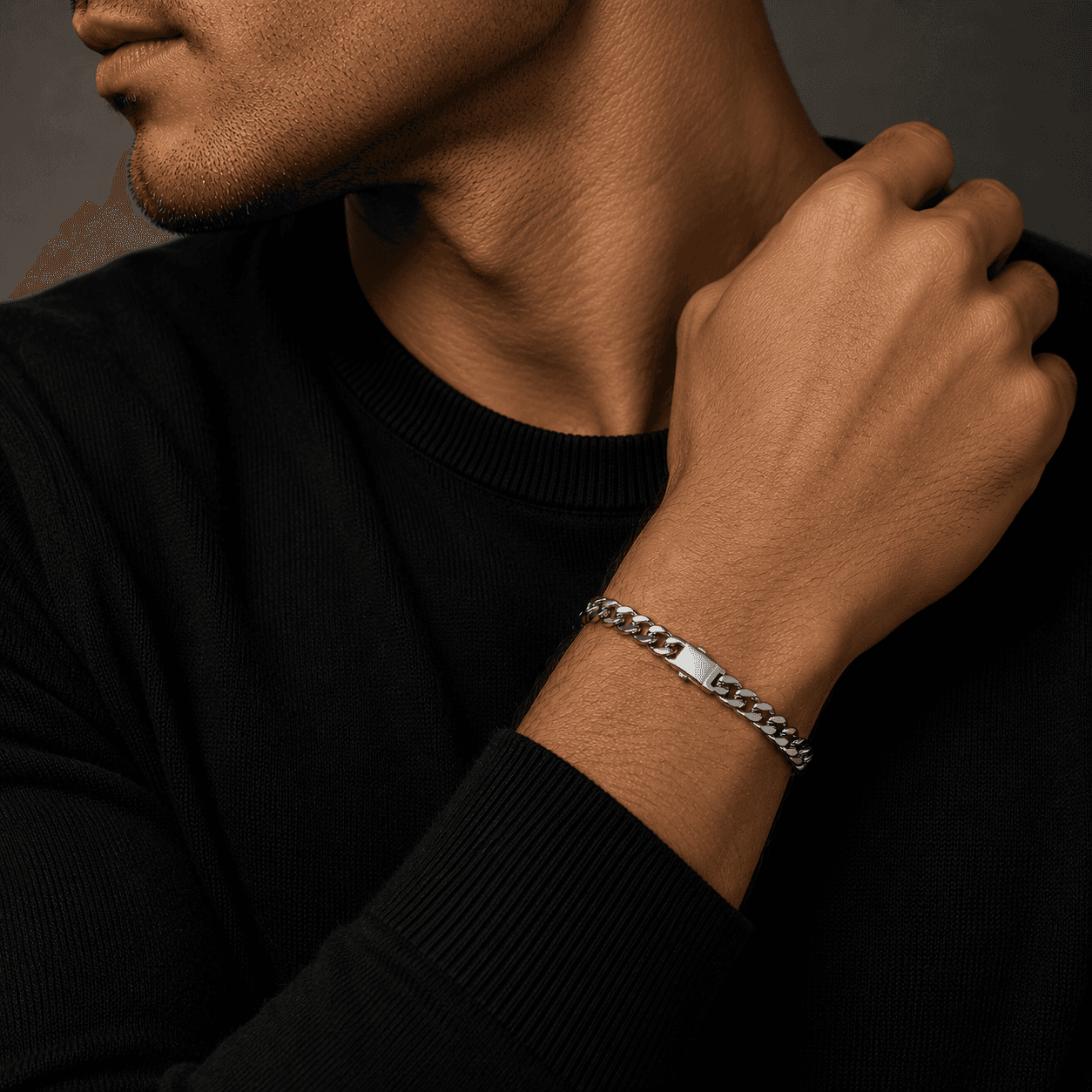 Bracelet Cubain Argenté